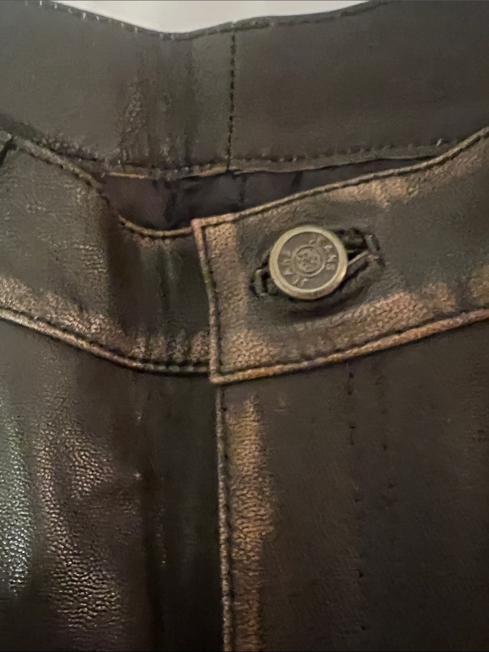 Men’s 100% Genuine Dark Brown Leather Pants - Picture 3 of 11